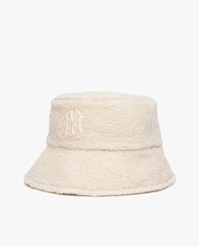  MLB - Nón bucket phối lông thời trang Fleece Overfit 