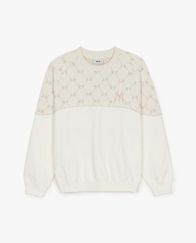  MLB - Áo sweatshirt unisex Dia Monogram Jaquard 