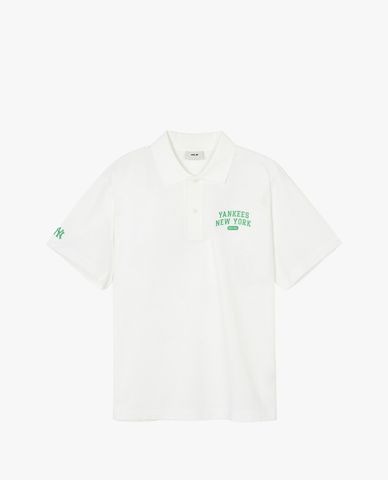  MLB - Áo polo unisex cổ bẻ tay ngắn Varsity Over New York Yankees 