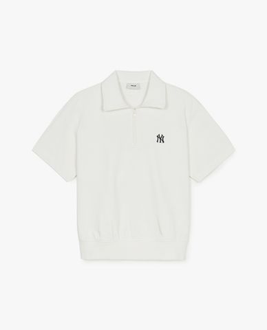  MLB - Áo sweatshirt unisex cổ bẻ tay ngắn Basic Small Logo 