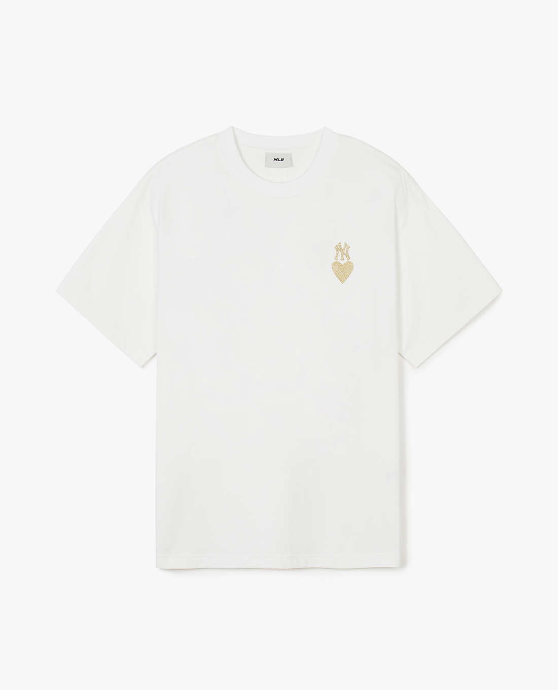 MLB - Áo thun unisex cổ tròn tay ngắn Heart Small Logo