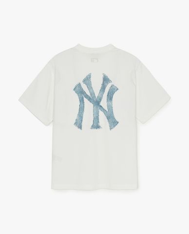  MLB - Áo thun unisex tay ngắn Denimlike Monogram Big Lux 