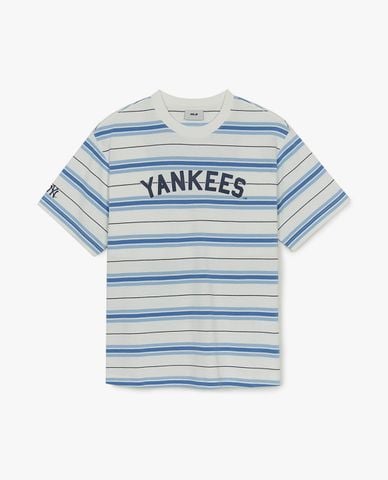  MLB - Áo thun unisex Varsity Stripe Overfit 