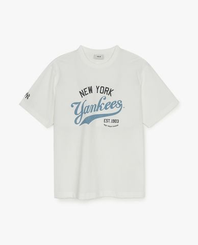  MLB - Áo thun unisex Varsity Vintage Graphic Overfit 