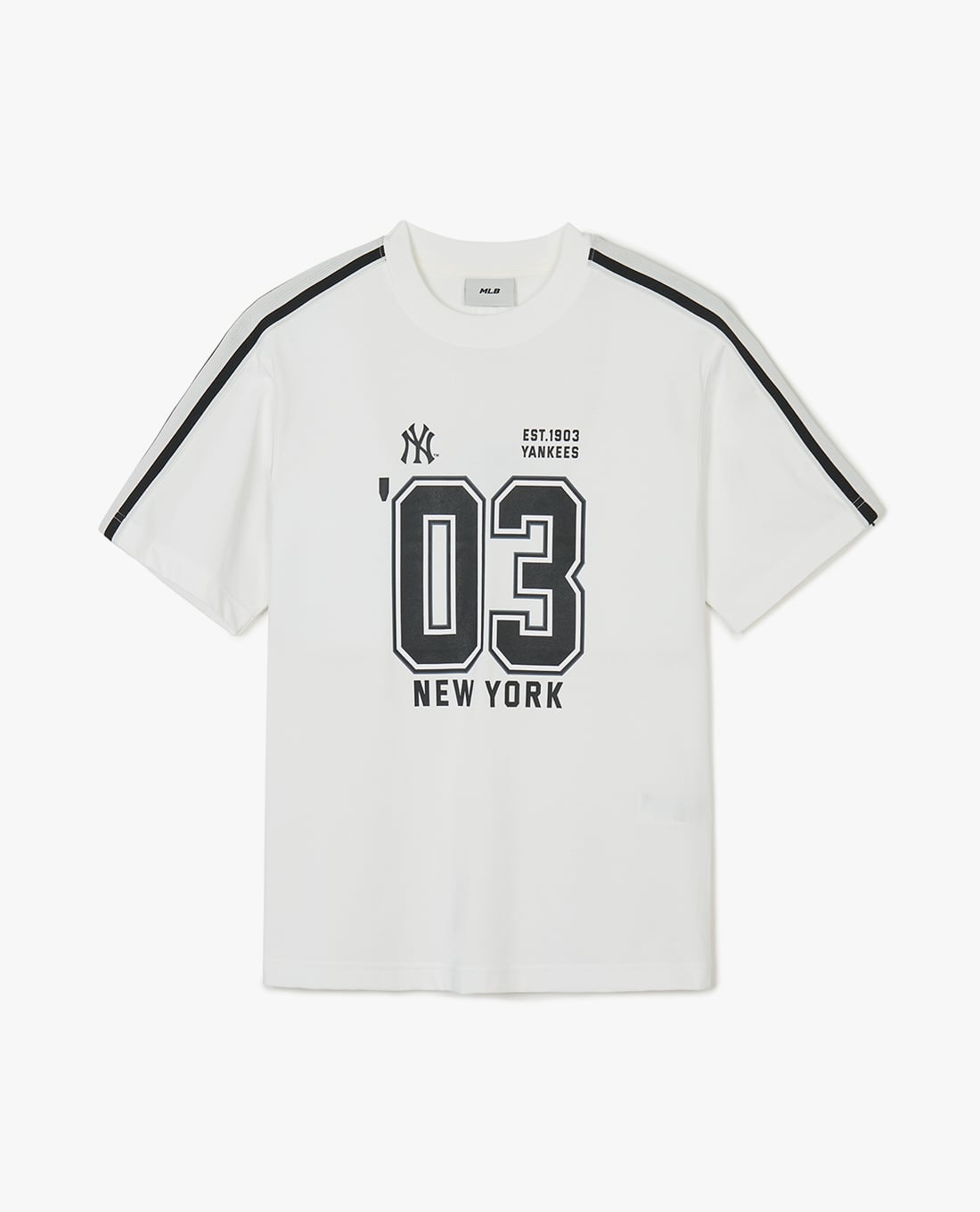 MLB - Áo thun unisex cổ tròn tay ngắn Sportive Varsity Track