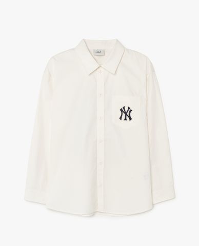  MLB - Áo sơ mi unisex tay dài Classic Monogram Big Logo 