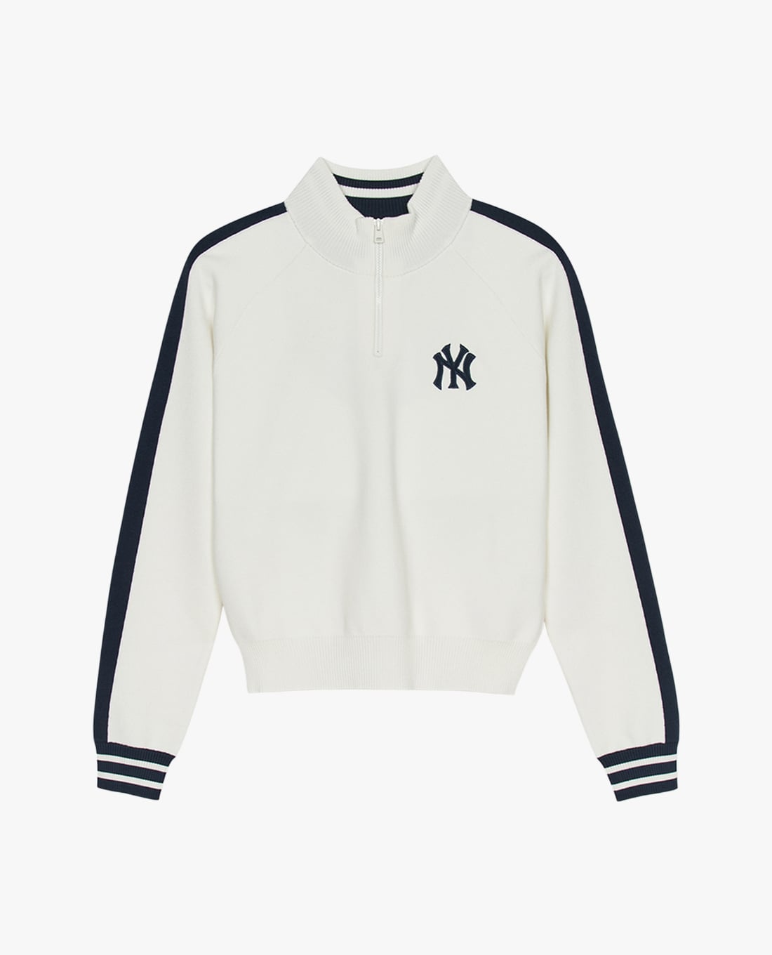 MLB - Áo sweatshirt nữ cổ bẻ tay dài Varsity Pullover