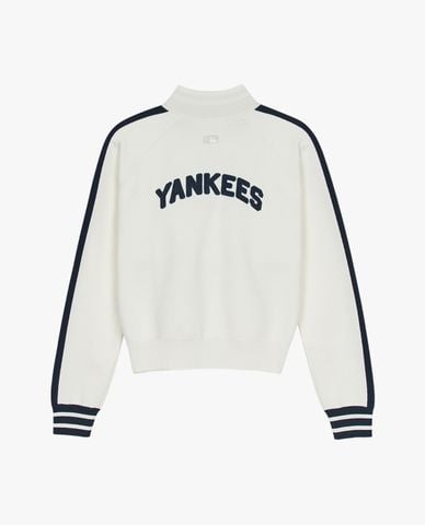  MLB - Áo sweatshirt nữ cổ bẻ tay dài Varsity Pullover 