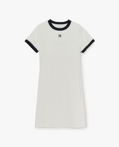  MLB - Đầm midi cổ tròn tay ngắn Basic Slim Fit 