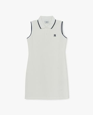  MLB - Đầm sát nách mini cổ bẻ Varsity 