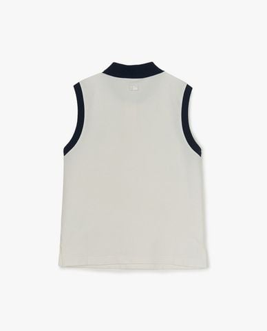  MLB - Áo sát nách nữ cổ bẻ New York Yankees 