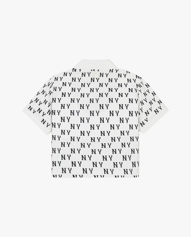  MLB - Áo polo nữ croptop tay ngắn Monogram 