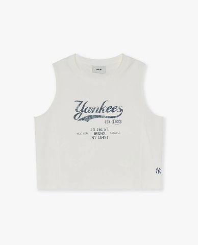  MLB - Áo ba lỗ nữ phom croptop Varsity Vintage Graphic 