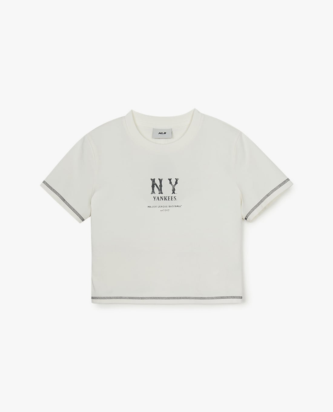 MLB - Áo croptop nữ cổ tròn tay ngắn Basic Coopers Logo