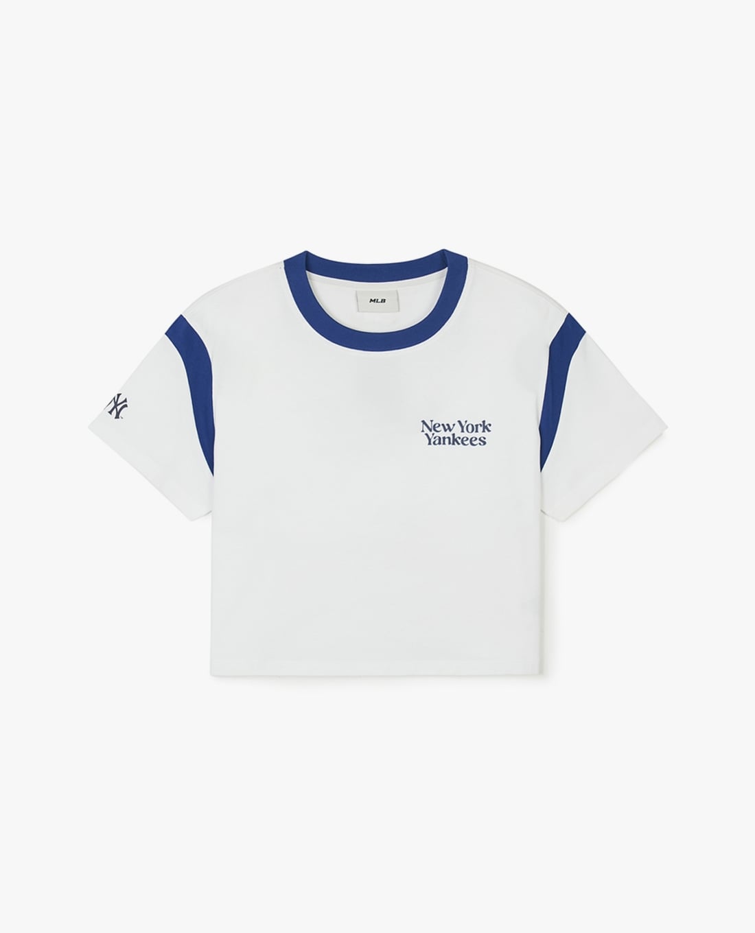 MLB - Áo croptop nữ cổ tròn tay ngắn Varsity