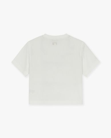  MLB - Áo croptop nữ cổ tròn tay ngắn Varsity 