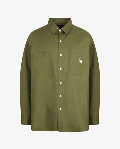  MLB - Áo sơ mi tay dài Back Big Logo 