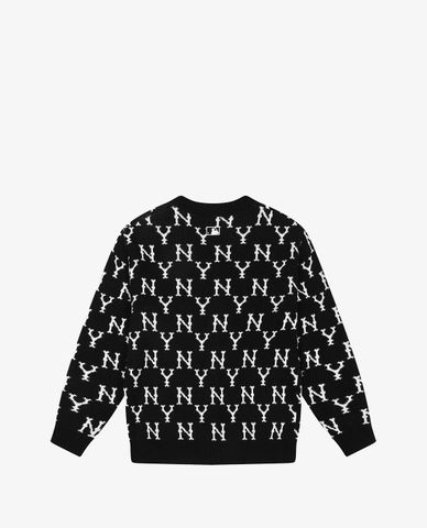  MLB - Áo khoác cardigan Monogram Allover Knit 