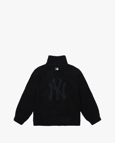  MLB - Áo khoác lông nữ cổ cao tay dài Fleece Big Logo 