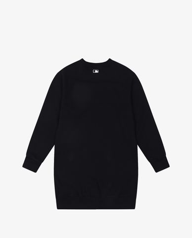  MLB - Đầm mini sweatshirt phom suông tay dài Logo Overfit 