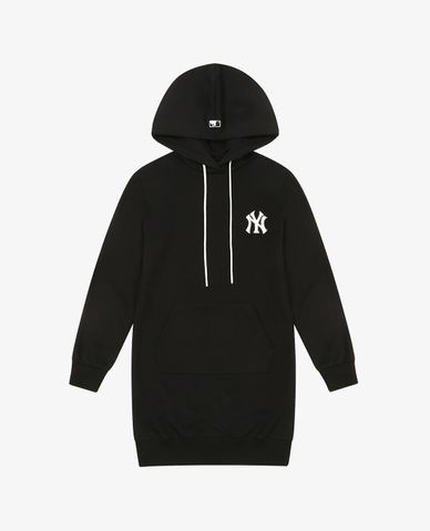  MLB - Đầm midi phối mũ phom suông tay dài Overfit 