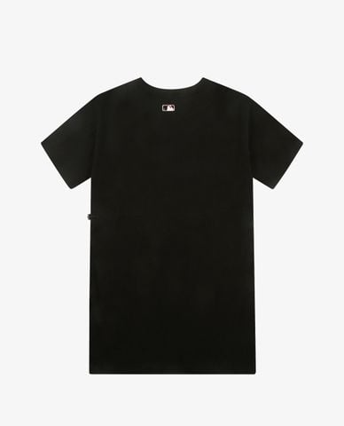  MLB - Đầm mini cổ tròn ngắn tay phom suông Logo Basic Waist String 