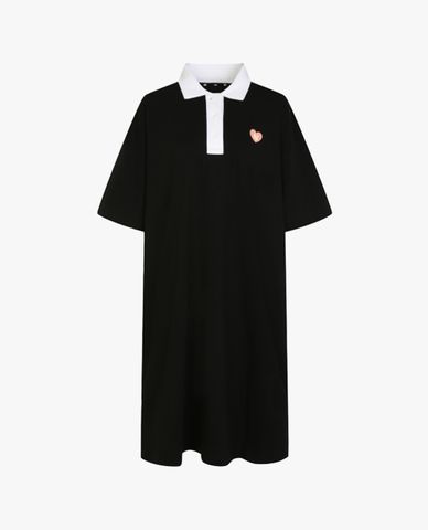  MLB - Đầm mini cổ bẻ ngắn tay Color Overfit 