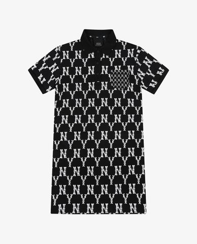  MLB - Đầm mini cổ bẻ ngắn tay Monogram All Over Collar 