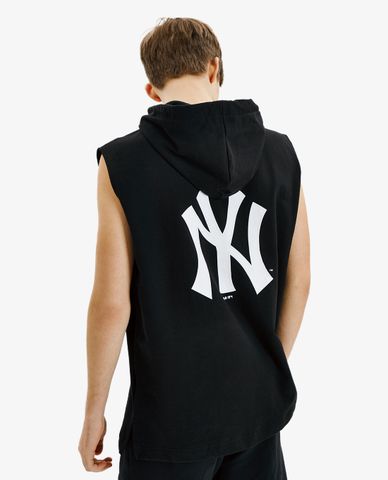  MLB - Áo hoodie sát nách phối mũ trùm Big Logo 