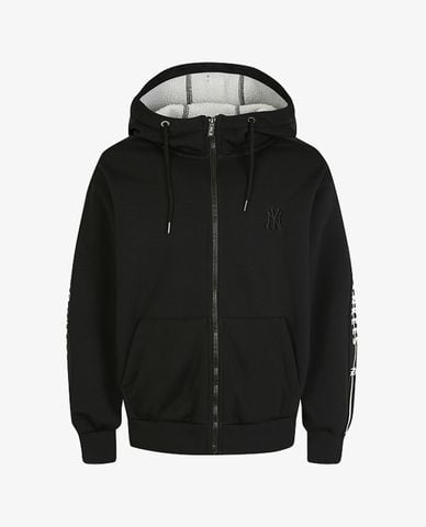  MLB - Áo hoodie phối zip có mũ Street Style 