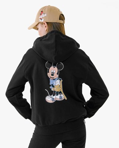  MLB - Áo hoodie phối zip hình mickey MLB x Disney 