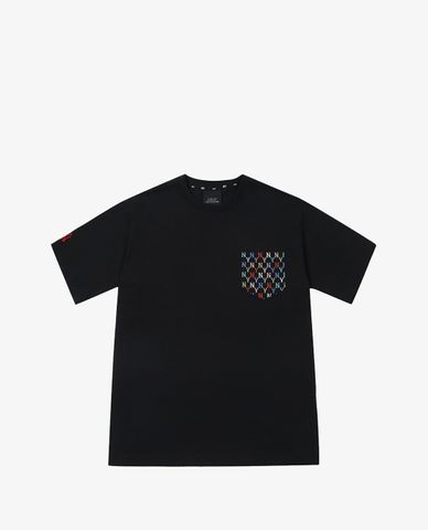  MLB - Áo thun cổ tròn ngắn tay Monogram Pocket Over Fit 