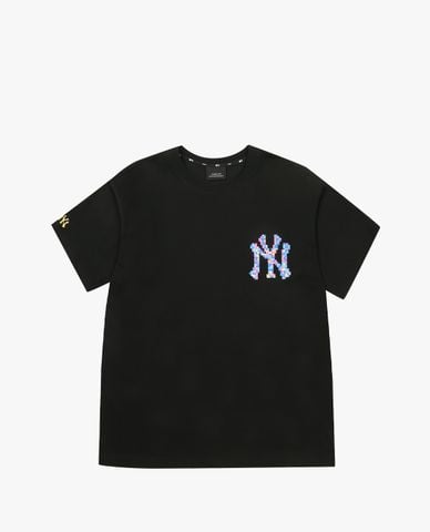  MLB - Áo thun cổ tròn ngắn tay PLAY Pixel Logo 