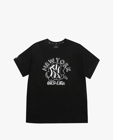  MLB - Áo thun cổ tròn ngắn tay LIKE Solid Color Popcorn 