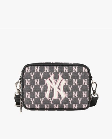  MLB - Túi đeo chéo chữ nhật Monogram Jacquard Mini 