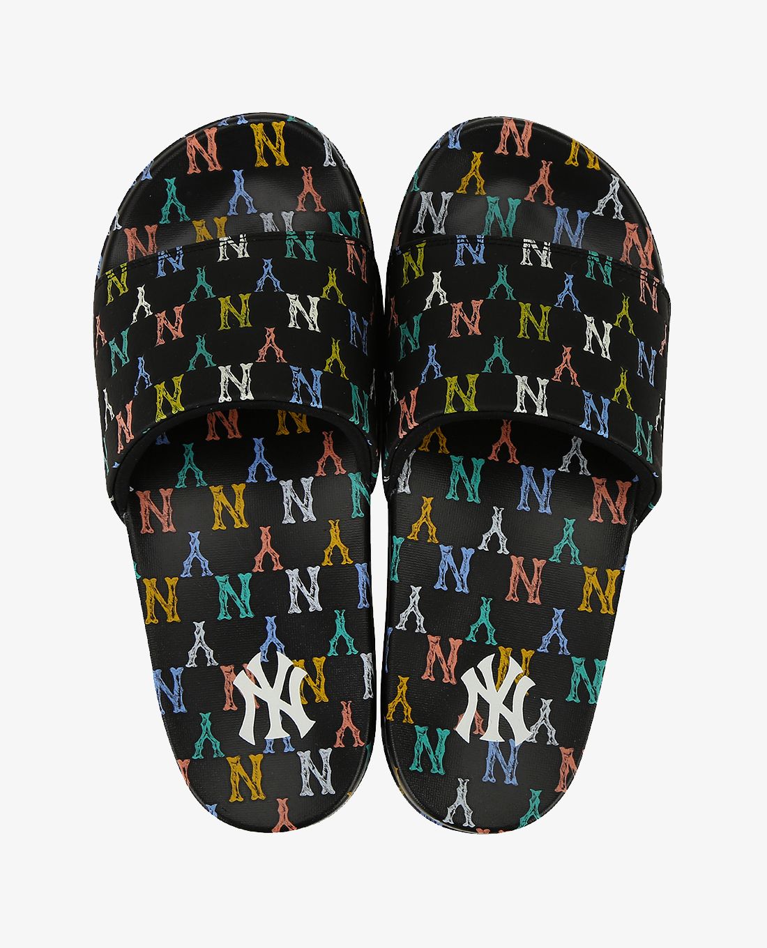 MLB  Dép quai ngang Multi Color Monogram