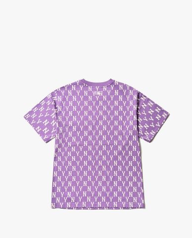  MLB - Áo thun phom suông ngắn tay Monogram All Over Overfit 