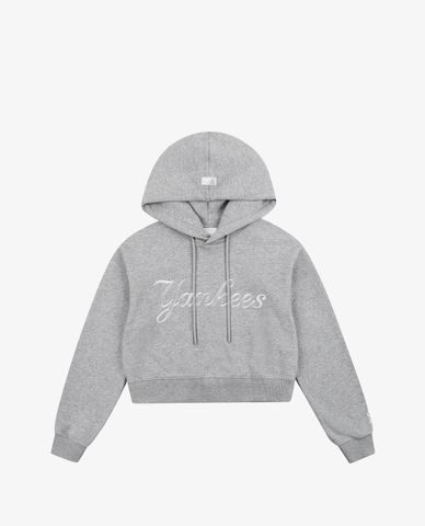  MLB - Áo hoodie nữ phom croptop Classic Logo 