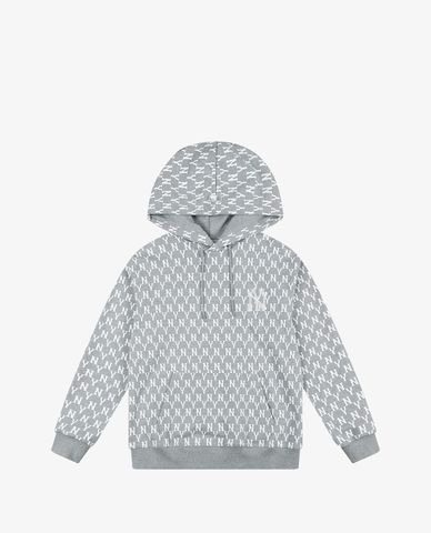  MLB - Áo hoodie tay dài phối mũ thời trang Monogram Allover 