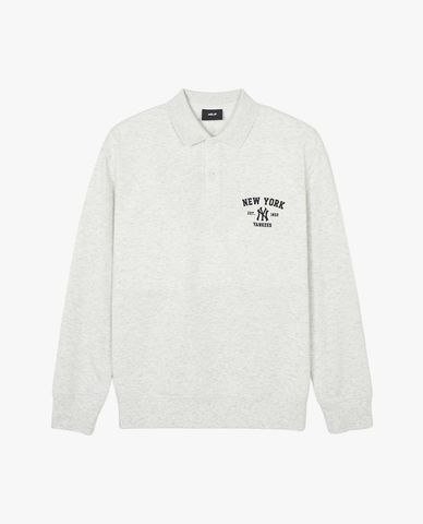  MLB - Áo sweatshirt unisex cổ bẻ tay dài thời trang 