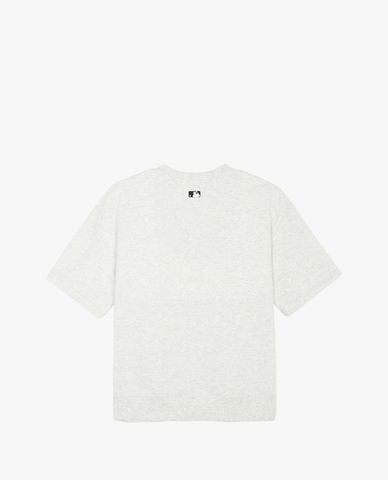  MLB - Áo thun unisex cổ tròn tay ngắn Heart New York Yankees 