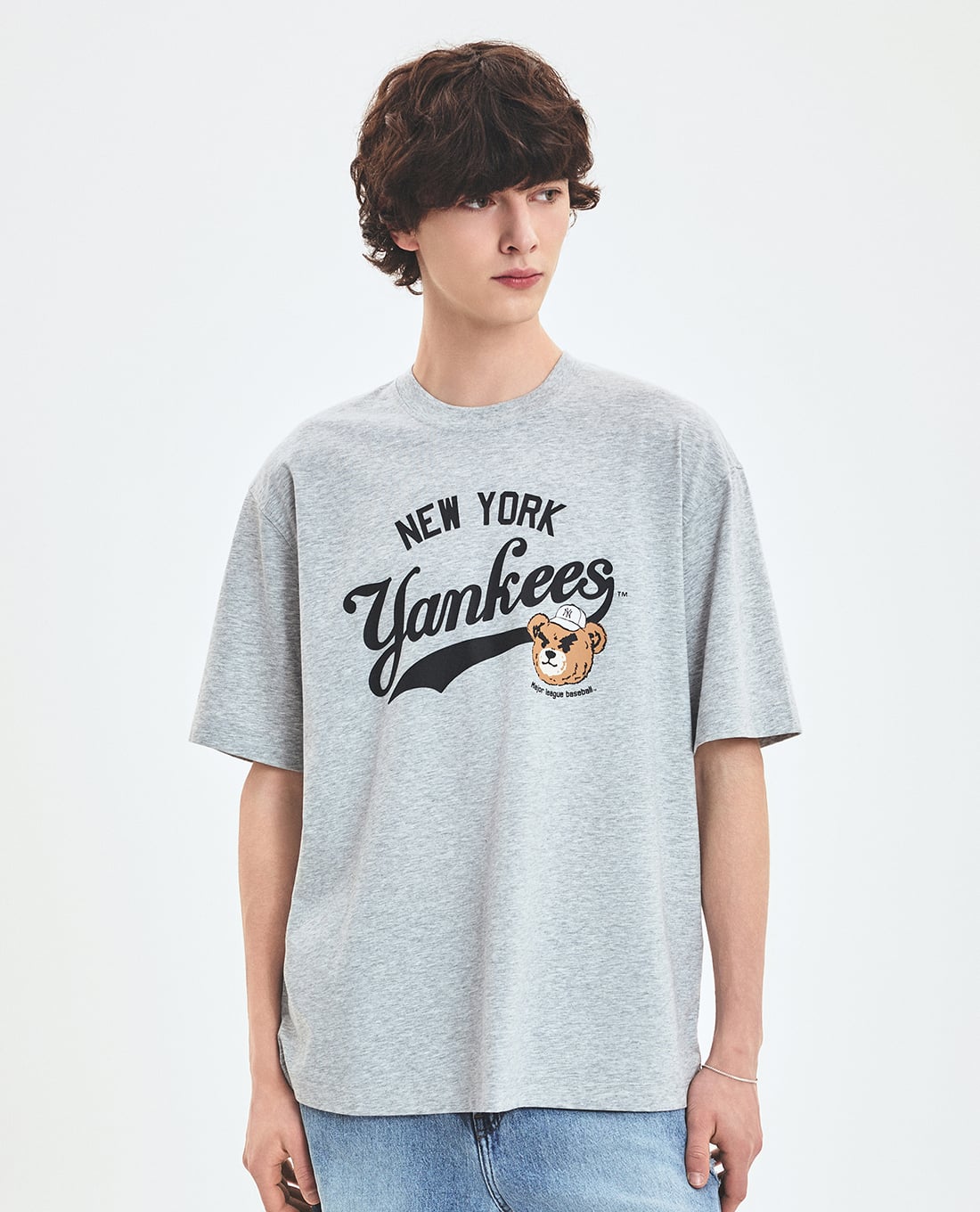 MLB - Áo thun unisex cổ tròn tay ngắn Letter Mega Bear