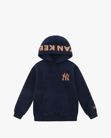  MLB - Áo hoodie tay dài phối mũ thời trang Fleece Lined 