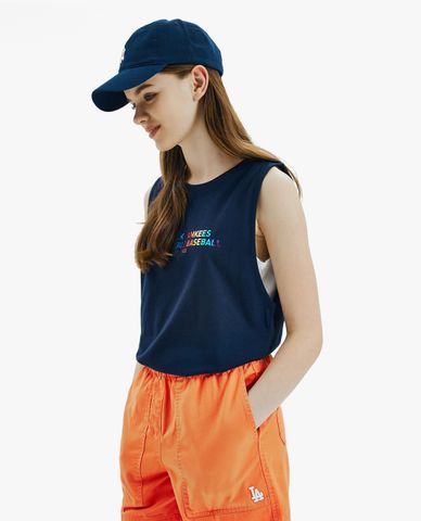  MLB - Áo ba lỗ nữ Unbalanced Front & Back Loose 