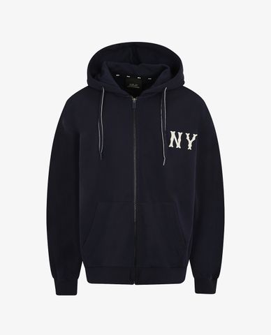  MLB - Áo hoodie phối zip New York Yankees 