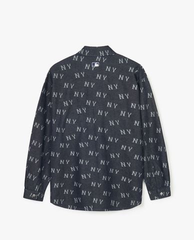  MLB - Áo sơ mi denim unisex Classic Monogram Jacquard 