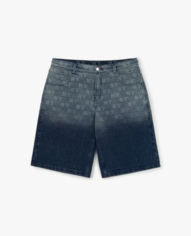  MLB - Quần shorts jeans nam Classic Jacquard Monogram 