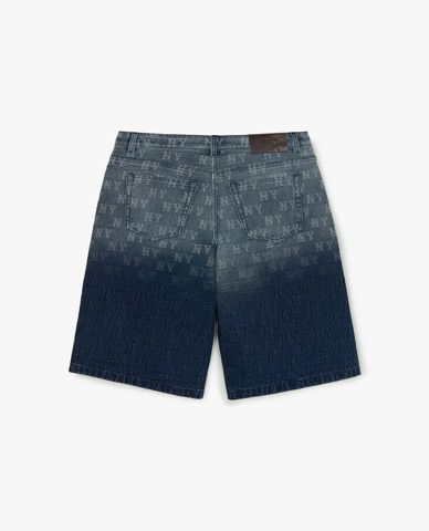  MLB - Quần shorts jeans nam Classic Jacquard Monogram 