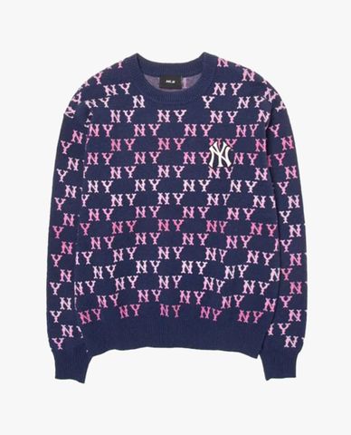  MLB - Áo sweater unisex cổ tròn tay dài Gradation Monogram 