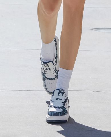  MLB - Giày sneakers unisex cổ thấp Chunky Liner Denim Classic Monogram 